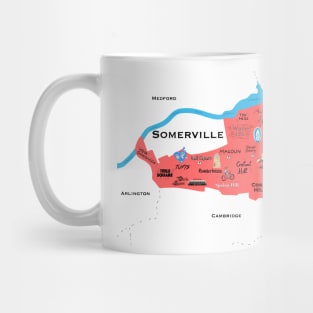 somerville, mass map Mug